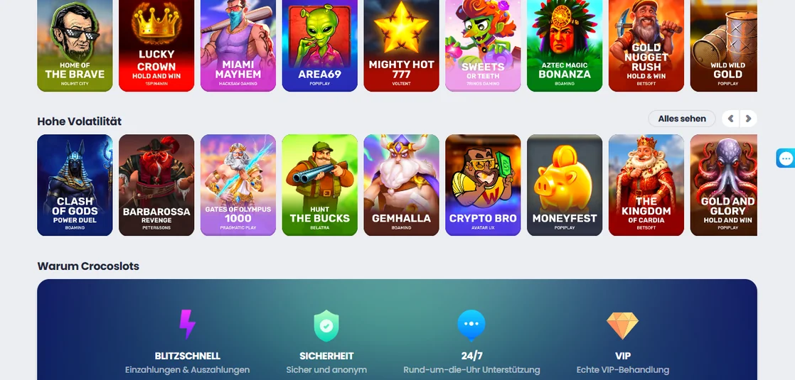 Browse Hochvolatile Spielekatalog
