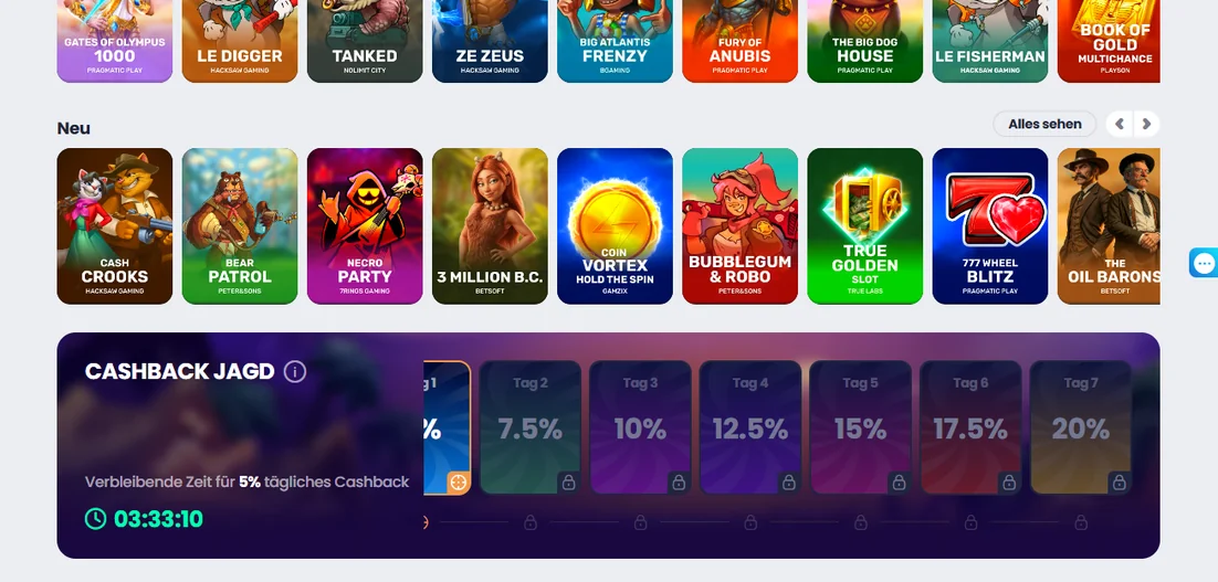 Spielen im Crocoslots Lobby